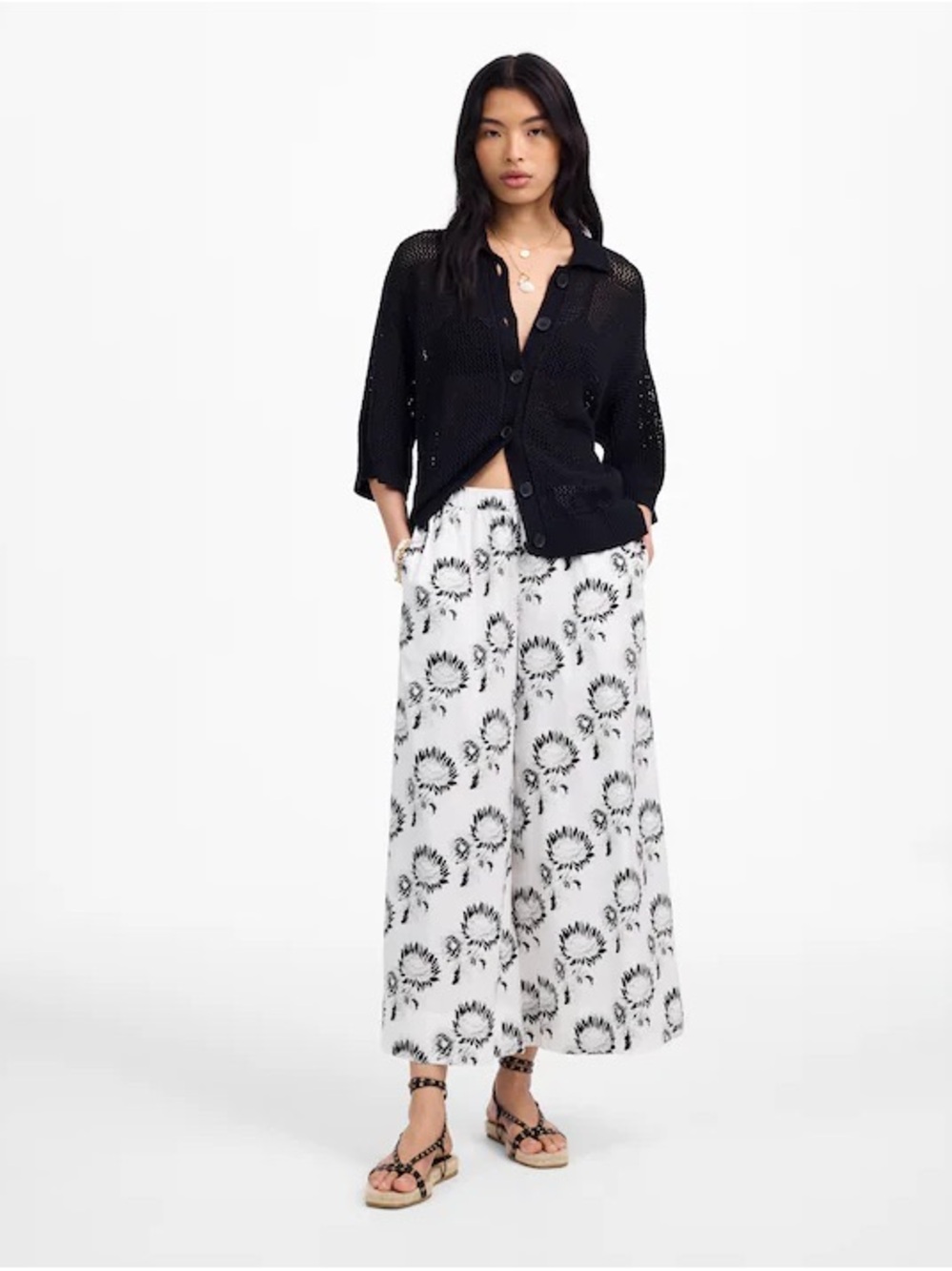 Madewell Paine Pull-On Colette Pants Floral Wide Leg Cotton NWT M